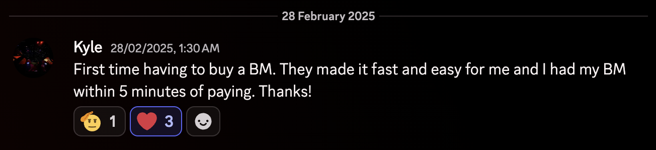 Customer review