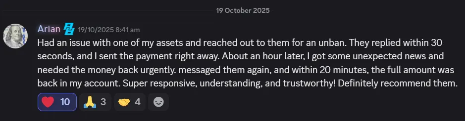 Customer review